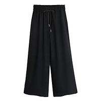 womens wide leg solid black loosewide leg pants plus sizestreet chic