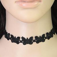 Women\'s Choker Necklaces Collar Necklace Lace Animal Shape Fashion Black Jewelry Casual 1pc