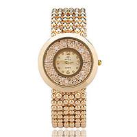 womens fashion quartz casual watch diamond alloy belt business round a ...