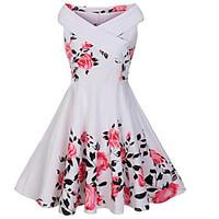 womens off the shoulder casualdaily vintage sheath dress floral boat n ...