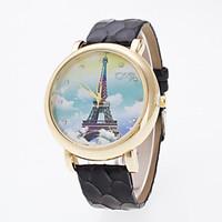 Women\'s European Style Fashion Sky Clouds Tower Rhinestone Casual Fashion Watches Cool Watches Unique Watches