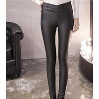 womens mid rise micro elastic skinny pants simple skinny solid