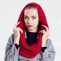 Women Casual Autumn And Winter Mohair Solid Color Infinity Scarf Couple Thick Warm Scarves