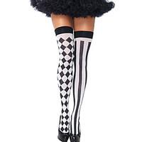 Women\'s Harlequin Thigh Highs