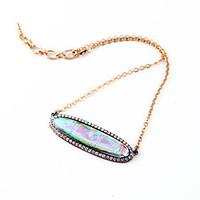 Women\'s Statement Necklaces Oval Chrome Unique Design Rainbow Jewelry For Gift Daily 1pc