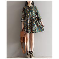 womens going out casualdaily simple cute loose dress floral crew neck  ...