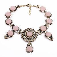 Women\'s Strands Necklaces Crystal Chrome Euramerican Vintage Personalized Blushing Pink Brown Jewelry For Wedding Party Congratulations
