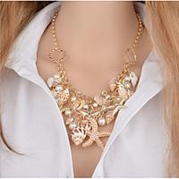 Women\'s Girls´ Choker Necklaces Pendant Necklaces Statement Necklaces Imitation Diamond Imitation Pearl AlloyUnique Design Rhinestone