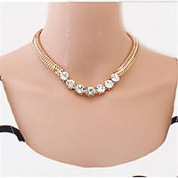 Women\'s Choker Necklaces Pearl Necklace Statement Necklaces Pearl Alloy Fashion Statement Jewelry Gold Black Silver JewelrySpecial