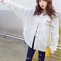 womens casualdaily simple spring jacket solid round neck long sleeve r ...