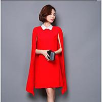womens going out casualdaily party loose dress solid shirt collar maxi ...
