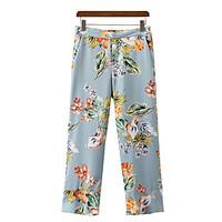 womens high waist inelastic wide leg pants simple wide leg floral