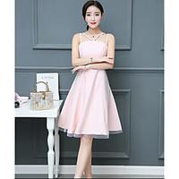 womens going out party loose dress solid strap maxi sleeveless cotton  ...