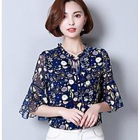 womens casualdaily simple t shirt polka dot floral v neck sleeve silk  ...