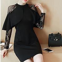 womens ruffle formal party club sexy street chic sophisticated lace ch ...