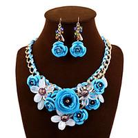 Women Vintage/Party/Work/Casual Alloy/Gemstone Crystal Necklaces/Earrings Sets