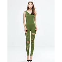 womens solid cut out bodycon jumpsuits sexy u neck sleeveless