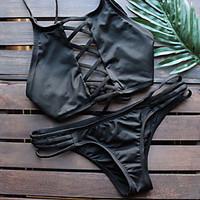 womens lace up sexy crossover low rise floral bathing suit bikini