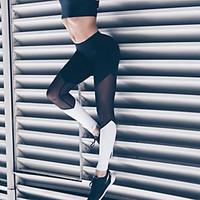 Women Cross - spliced Legging, Mesh Polyester