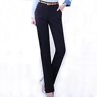 womens wide leg solid black ol style bodycon suit pants plus sizework