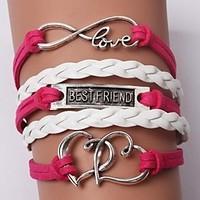 womens charm bracelet leather bracelet unique design friendship inspir ...
