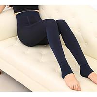 Women Solid Color Legging, Cotton Velvet Thick