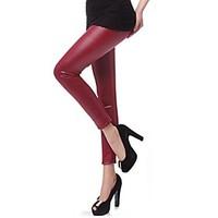 women solid color legging cotton blends medium