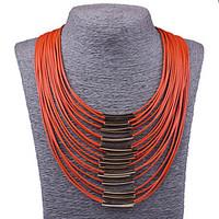 Women\'s Statement Necklaces Bib necklaces Jewelry Alloy Fashion Statement Jewelry Vintage Orange Beige Red Blue Watermelon Jewelry For