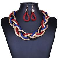 Women\'s Drop Earrings Statement Necklaces Jewelry Alloy Statement Jewelry Vintage Black Gray Purple Red Blue Jewelry ForParty Special