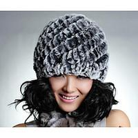 Women Rabbit Fur Beanie/Slouchy, Casual Fall / Winter