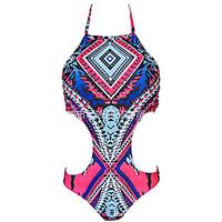 womens halter one pieces floral boho wireless padded bras polyester bl ...