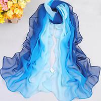 womens casual gradient color yarn scarf