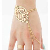 Women Fashion Bracelet European Style Leaf Ring Bracelet