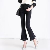 womens tasselwide leg plus size bootcut jeans pants casualdaily street ...