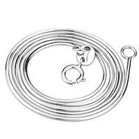 Women\'s Chain Necklaces Snake Sterling Silver Classic White Jewelry For Party Gift Daily Casual 1pc