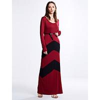 womens sexy party casual long sleeve maxi dress