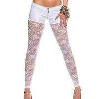 Women\'s Lace Metallic Shorts Attached Sexy Lace Leggings