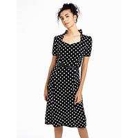 womens vintagecasual micro elastic short sleeve midi dress cotton