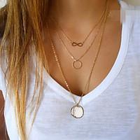 Women\'s Pendant Necklaces Alloy Simple Style Fashion Golden Jewelry Party Daily Casual 1pc