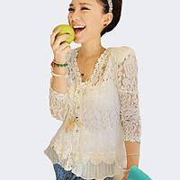 womens lace going out sexy spring summer fallsolid v neck long sleeve  ...