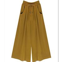 womens wide leg solid blackgreenyellow wide leg pants casualdaystreet  ...