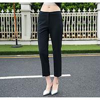 womens high rise strenchy chinos pants street chic straight solid