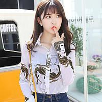 womens going out casualdaily holiday vintage chinoiserie shirt solid f ...