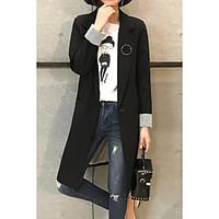 womens casualdaily work simple street chic spring blazer solid v neck  ...