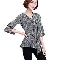 womens casualdaily simple all seasons shirt plaid v neck long sleeve r ...