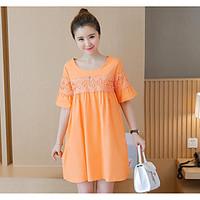 womens casualdaily simple summer t shirt solid round neck short sleeve ...