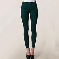 womens solid red black green skinny pants casual