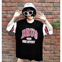 womens casualdaily street chic summer t shirt print round neck short s ...