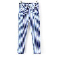 womens high waist inelastic loose pants simple relaxed striped