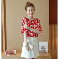 womens casualdaily simple summer t shirt dress suits floral round neck ...
